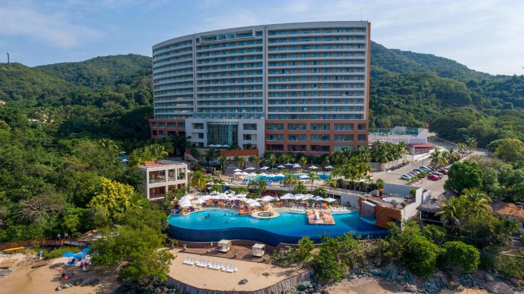 an aerial view of a resort with a pool at Azul Ixtapa Grand All Inclusive Suites - Spa & Convention Center in Ixtapa
