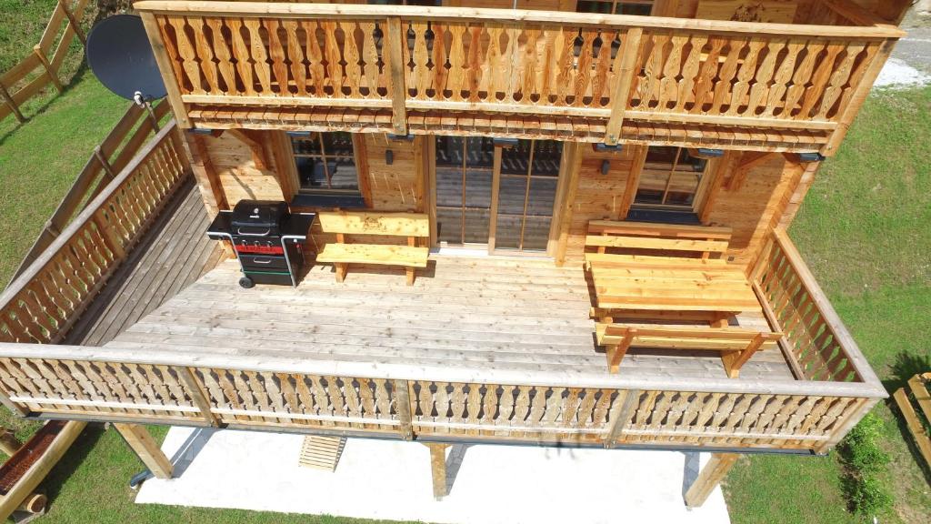 Балкон або тераса в Seeblickhütte Lachtal