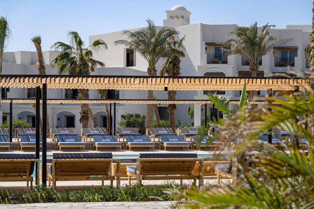 a view of the resort from the beach at Serry Beach Resort in Hurghada