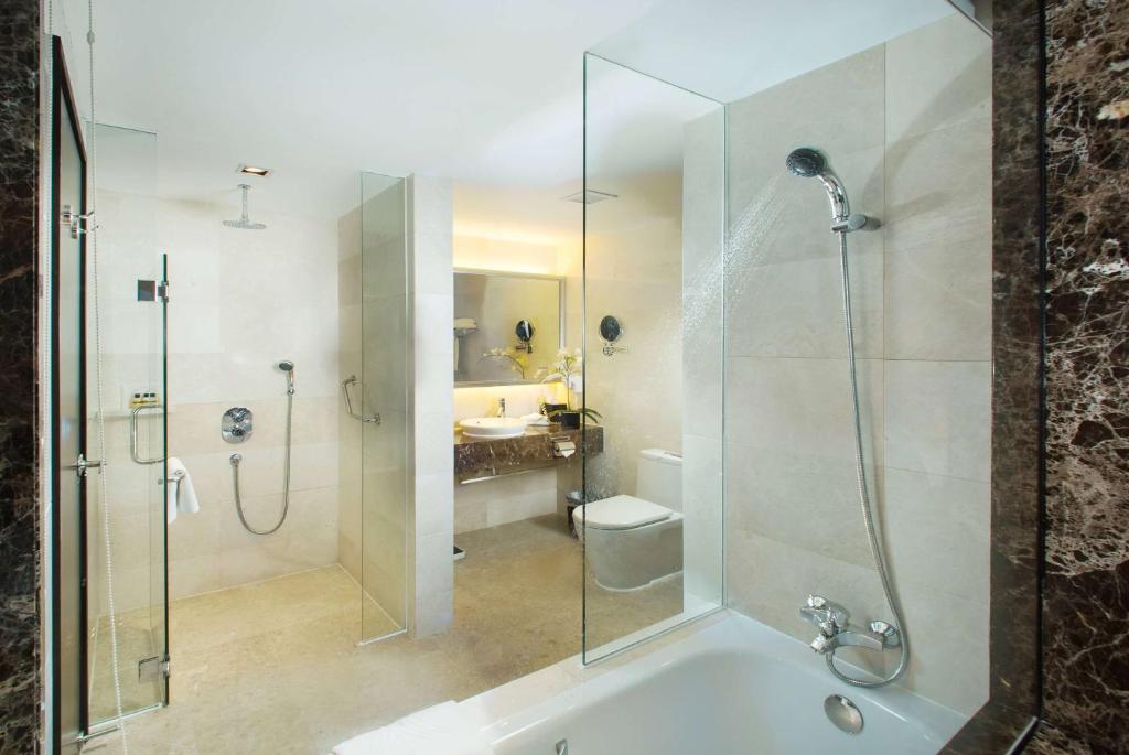 Koupelna v ubytování Wyndham Singapore Hotel
