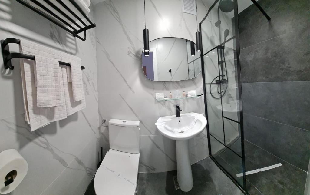 Koupelna v ubytování Hotel Sunquest