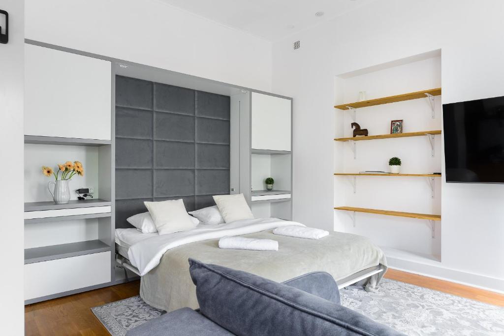 Televízia a/alebo spoločenská miestnosť v ubytovaní P&O Apartments Warecka Street