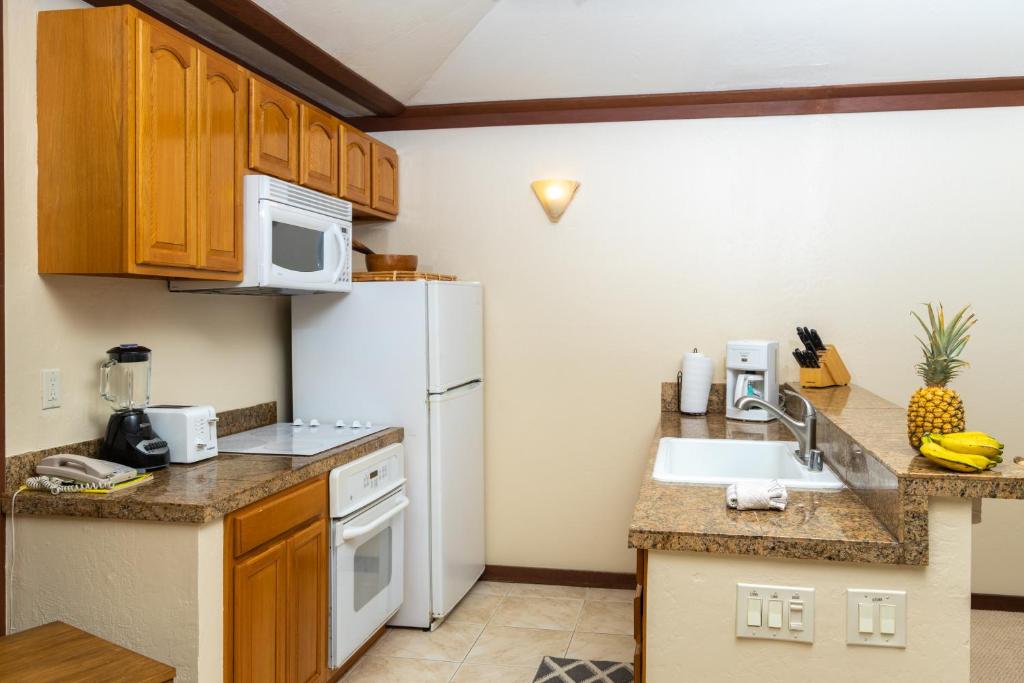 Kuchyň nebo kuchyňský kout v ubytování Luxury condo in Poipu