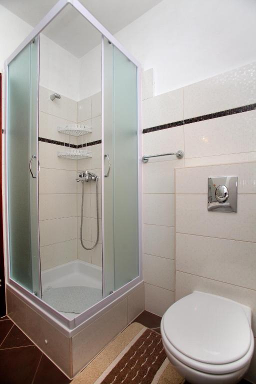 Koupelna v ubytování Cvita apartments