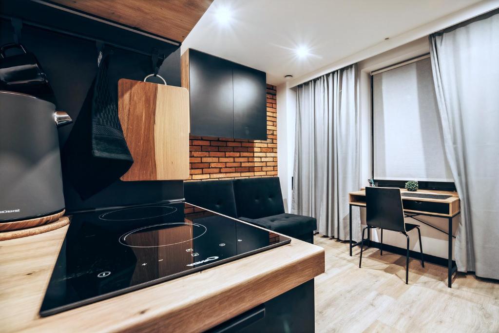 Kuchyň nebo kuchyňský kout v ubytování Bedthoven lofts you! Self Check-in & Parking