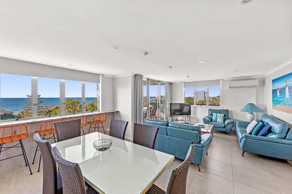Posezení v ubytování Newport Mooloolaba Apartments