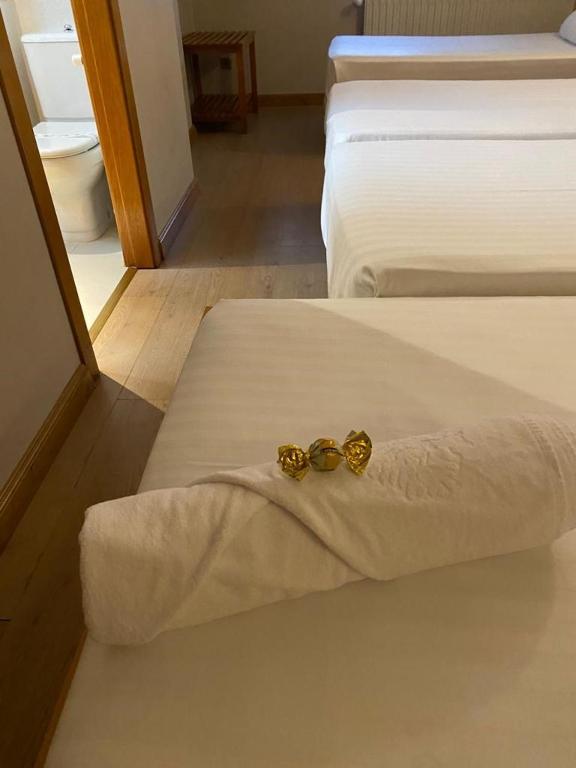Postel nebo postele na pokoji v ubytování Hotel Carbayon