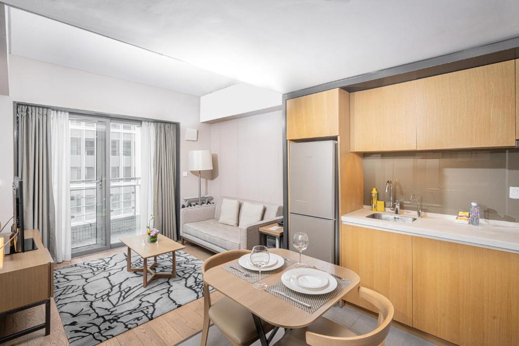 Kuchyň nebo kuchyňský kout v ubytování Riverdale Residence Xintiandi Shanghai