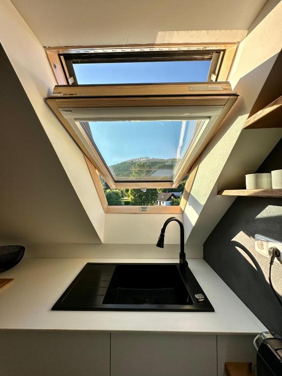 Kuchyň nebo kuchyňský kout v ubytování Molinaro Apartmány Jeseníky