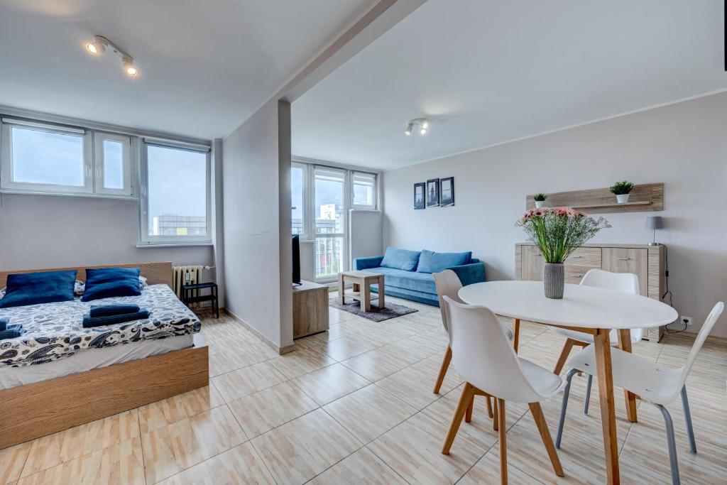 Posezení v ubytování Apartament Szczecin Kobalt - Kaskada