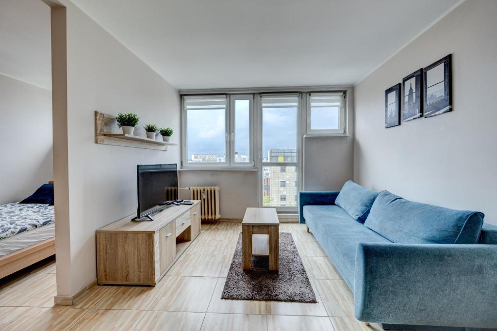Posezení v ubytování Apartament Szczecin Kobalt - Kaskada