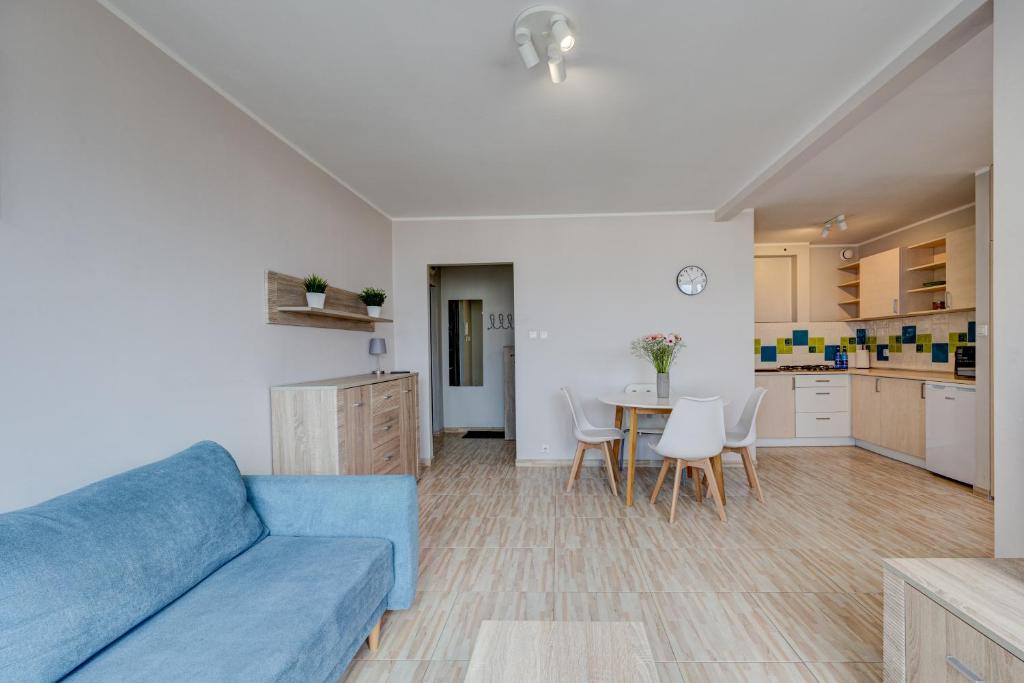 Kuchyň nebo kuchyňský kout v ubytování Apartament Szczecin Kobalt - Kaskada