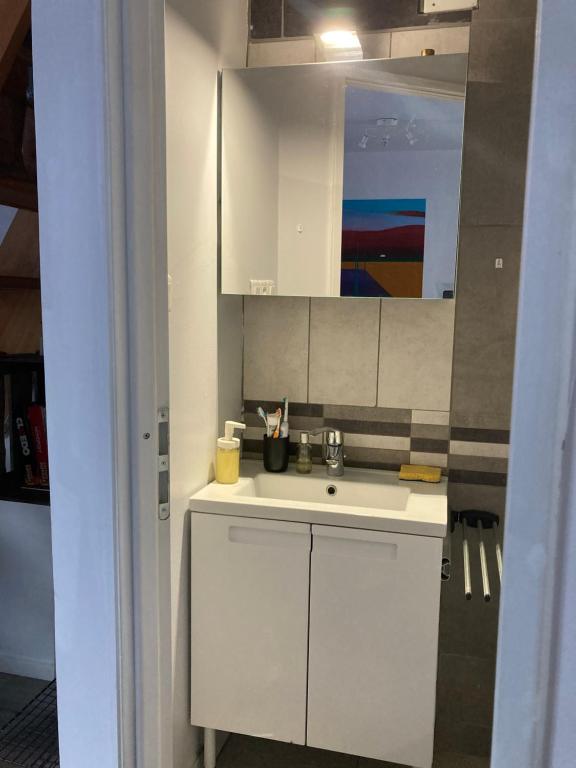 Kuchyň nebo kuchyňský kout v ubytování La « cabaneste » dans Arreau