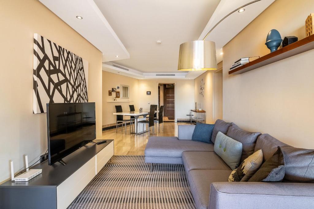 Posezení v ubytování Fantástico apartamento en primera línea de playa
