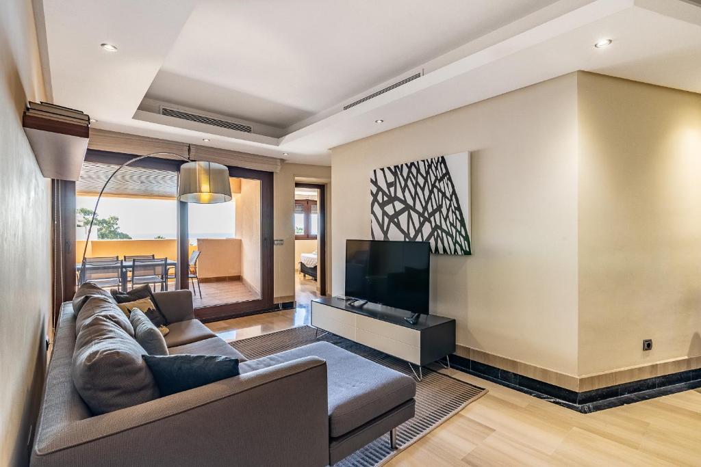 Posezení v ubytování Fantástico apartamento en primera línea de playa