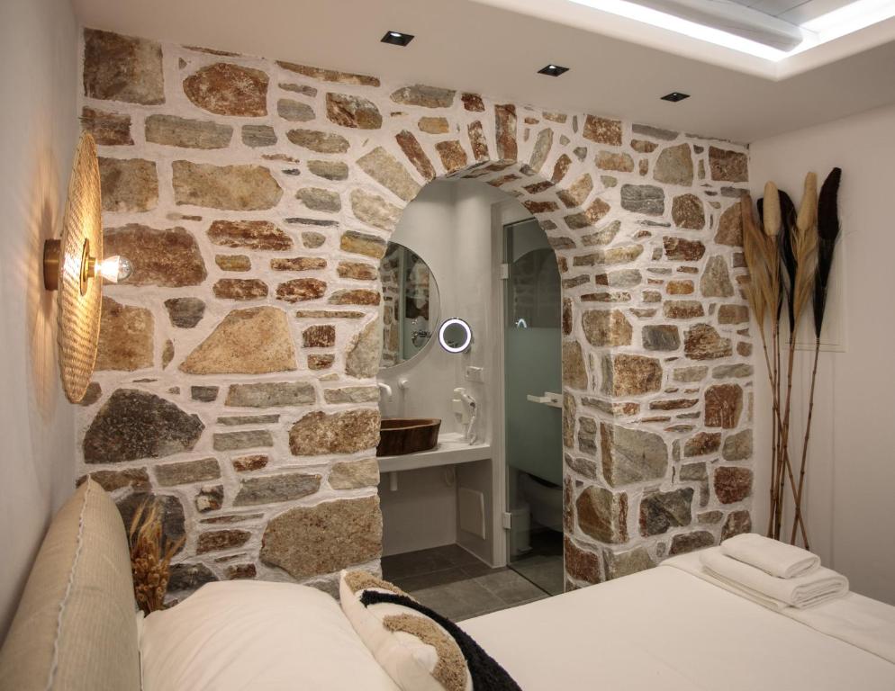 Postel nebo postele na pokoji v ubytování Annio studios
