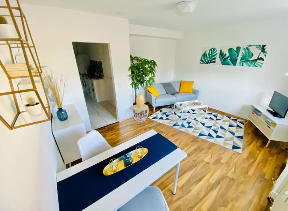 Posezení v ubytování Moderne Wohnung in Vorstadtidylle zu Bayreuth