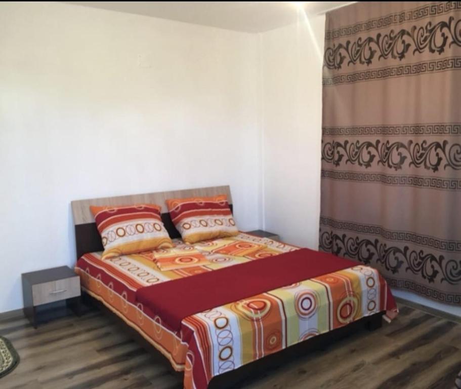a bedroom with a bed in a room at Vila Mara in Costinesti