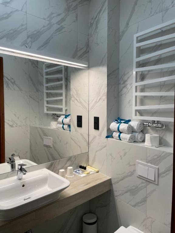 Koupelna v ubytování Apartamenty Browar Luxury Old Town Poznań 24h