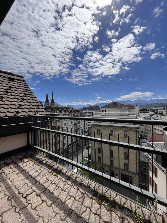 Balkón nebo terasa v ubytování Hotel De la Paix