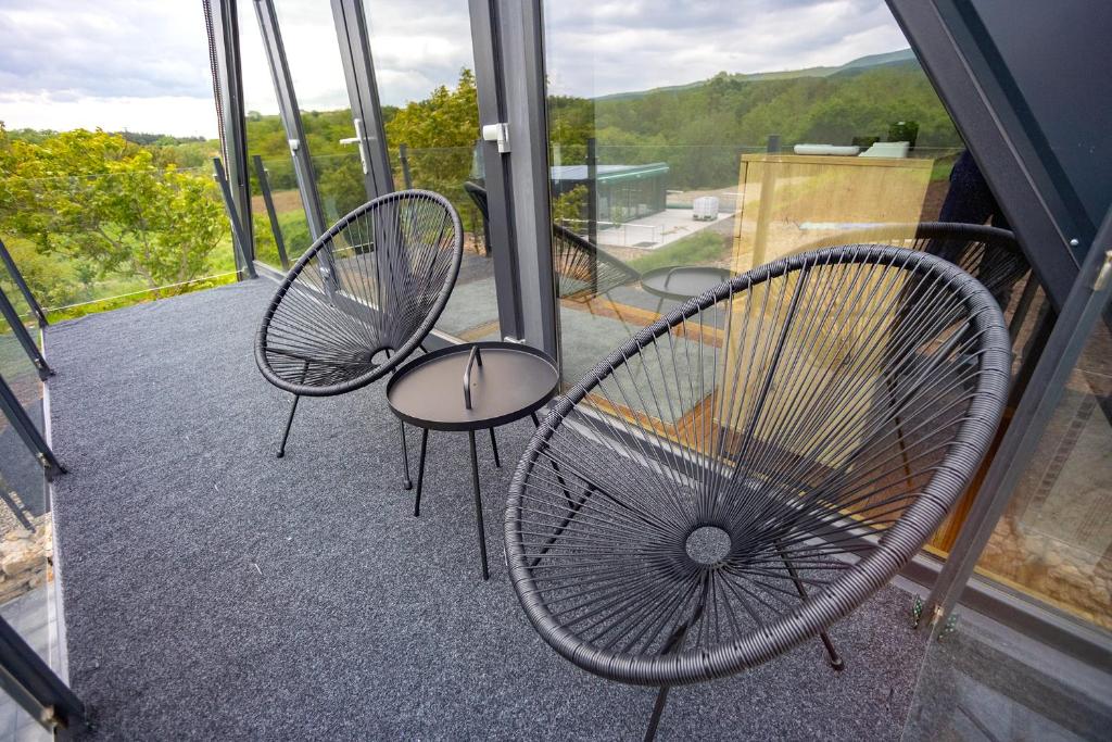 Balkón nebo terasa v ubytování SM VIP HOUSES