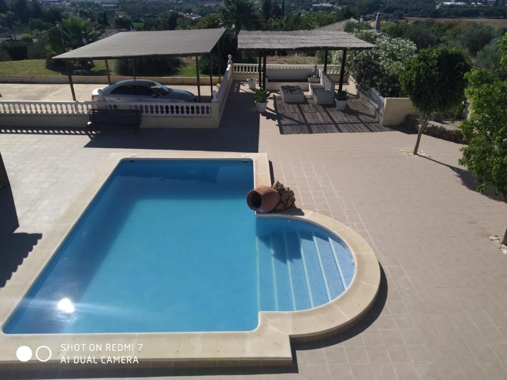 a swimming pool on top of a house at Las Vistas in Arcos de la Frontera