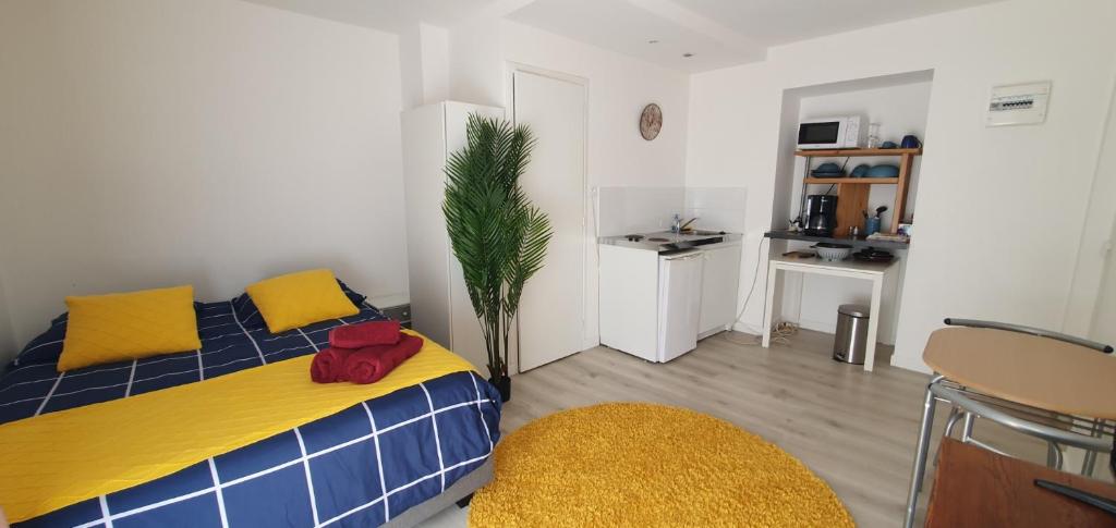 Η κουζίνα ή μικρή κουζίνα στο STUDIO LIMBO CHAMONIX HYPER CENTRE Vue imprenable sur le Mont-blanc