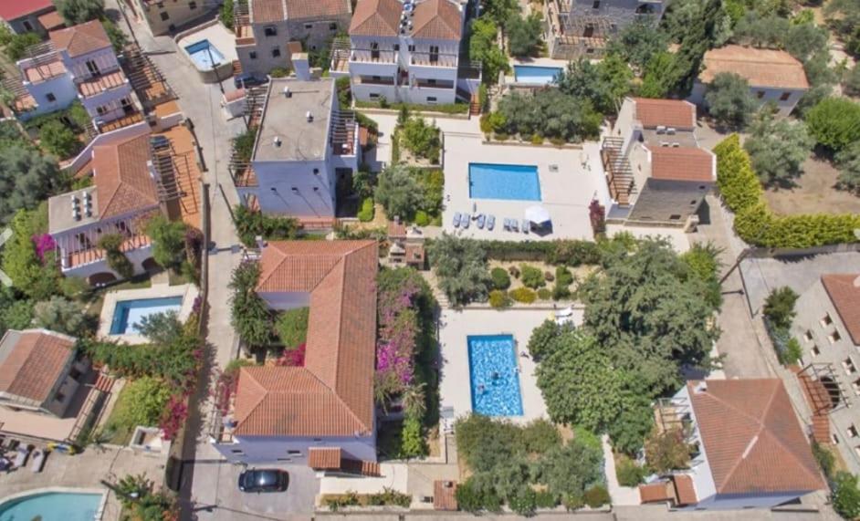 an aerial view of a house at Villa Penelope in Douliana