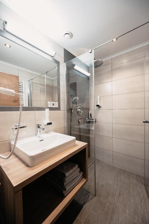 Koupelna v ubytování Hotel Schützenhof