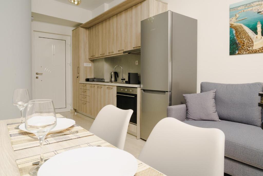 Kuchyň nebo kuchyňský kout v ubytování EDEL Luxury Apartments