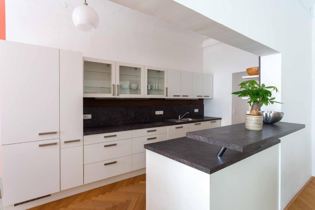 Kuchyň nebo kuchyňský kout v ubytování Traumhafte Wohnung für 6 Pers.
