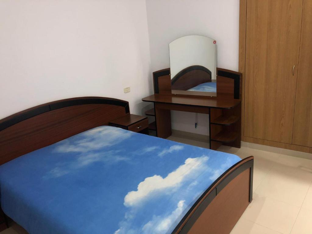 Postel nebo postele na pokoji v ubytování Résidence le corail de chat meriem