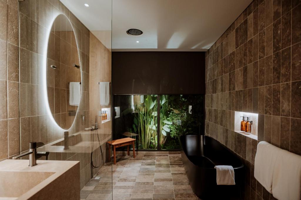 Koupelna v ubytování Hotel El Zarzo