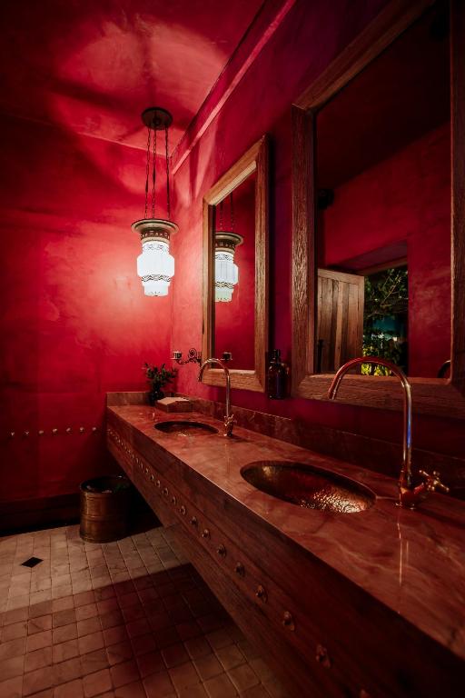 Koupelna v ubytování Hotel El Zarzo