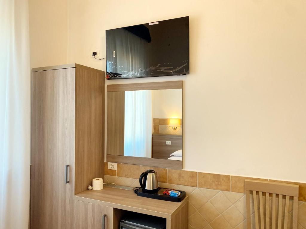 Kuchyň nebo kuchyňský kout v ubytování Hotel Alex Square