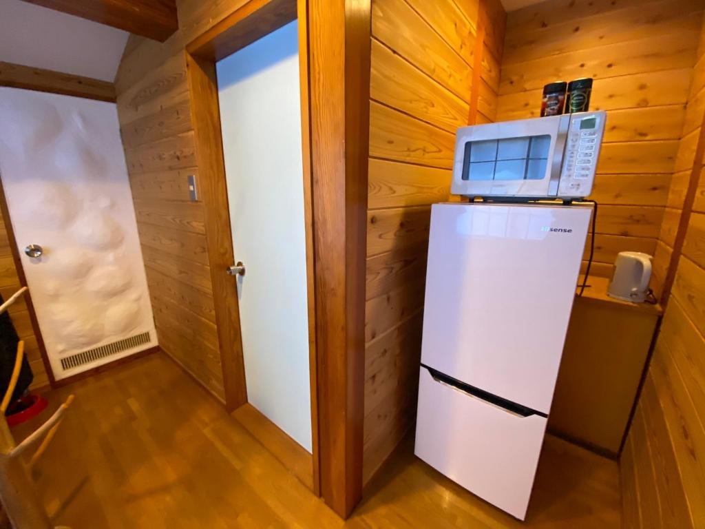 Kuchyň nebo kuchyňský kout v ubytování kakayama hutte