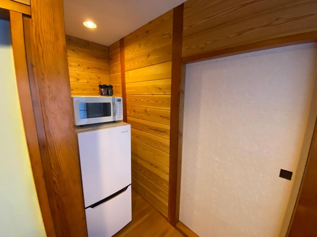 Kuchyň nebo kuchyňský kout v ubytování kakayama hutte