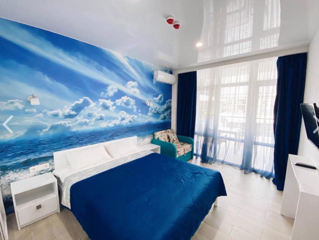 Postel nebo postele na pokoji v ubytování Kovcheg Hotel