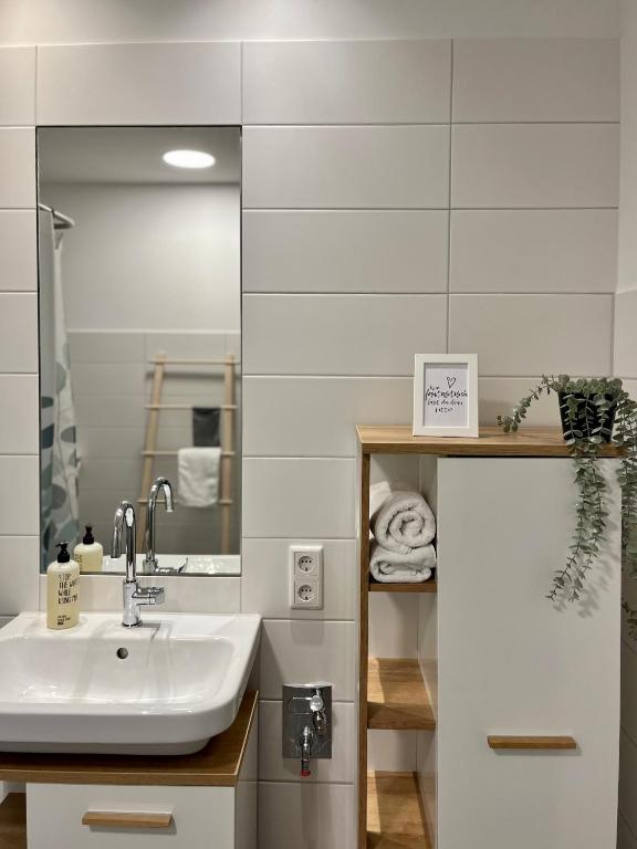 Koupelna v ubytování Appartements Haus Augustinus
