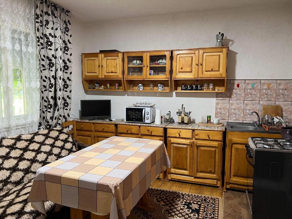 Kuchyň nebo kuchyňský kout v ubytování Casa Danut