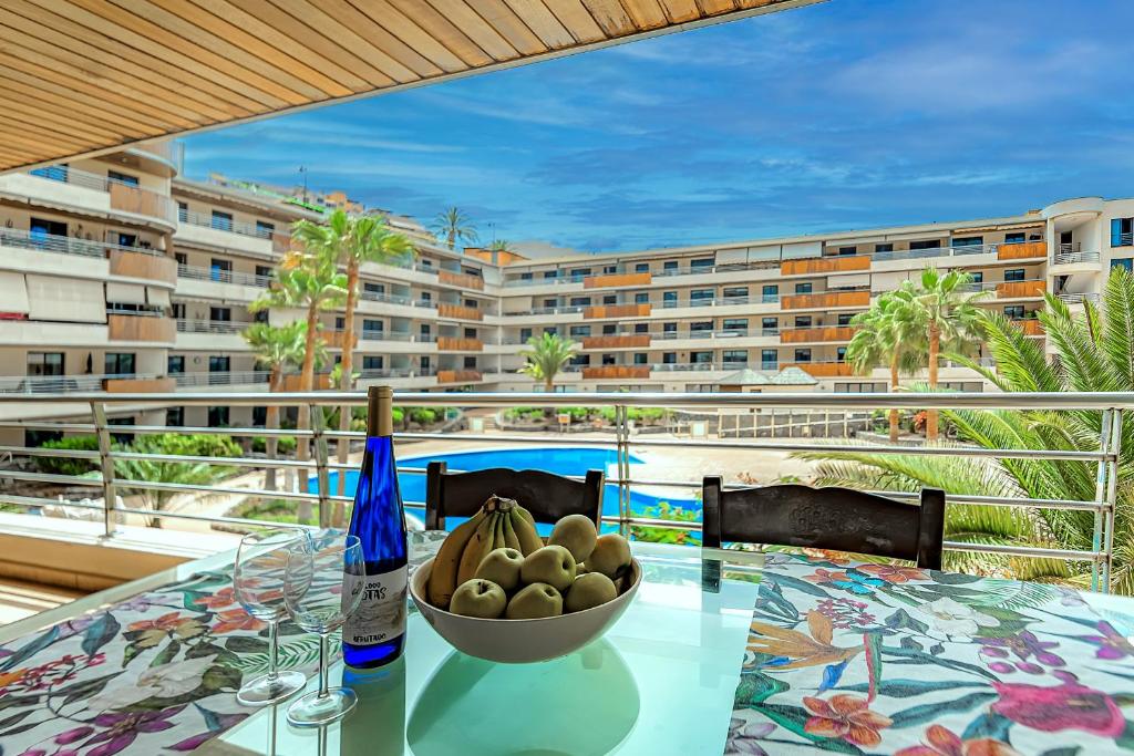 Cozy Holiday Home 1 Bed 2 Bath Balcon Los Gigantes italokat is kínál