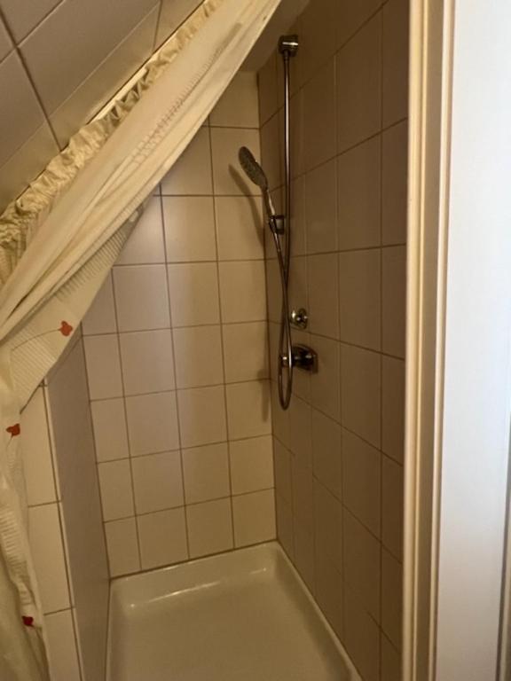 Koupelna v ubytování Dünenhaus