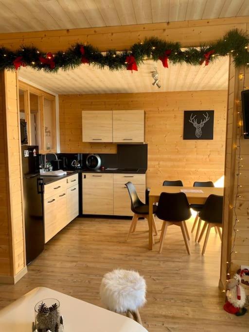 Kuchyň nebo kuchyňský kout v ubytování Appart style chalet superbe vue, SKI VIP remise 20 %