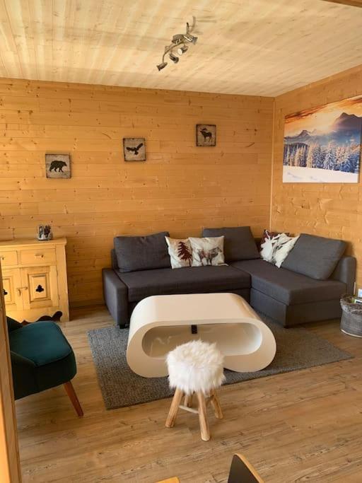 Posezení v ubytování Appart style chalet superbe vue, SKI VIP remise 20 %