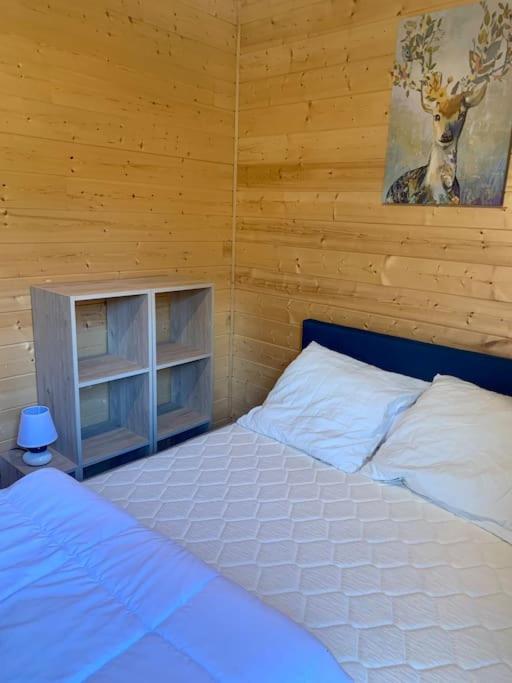 Postel nebo postele na pokoji v ubytování Appart style chalet superbe vue, SKI VIP remise 20 %