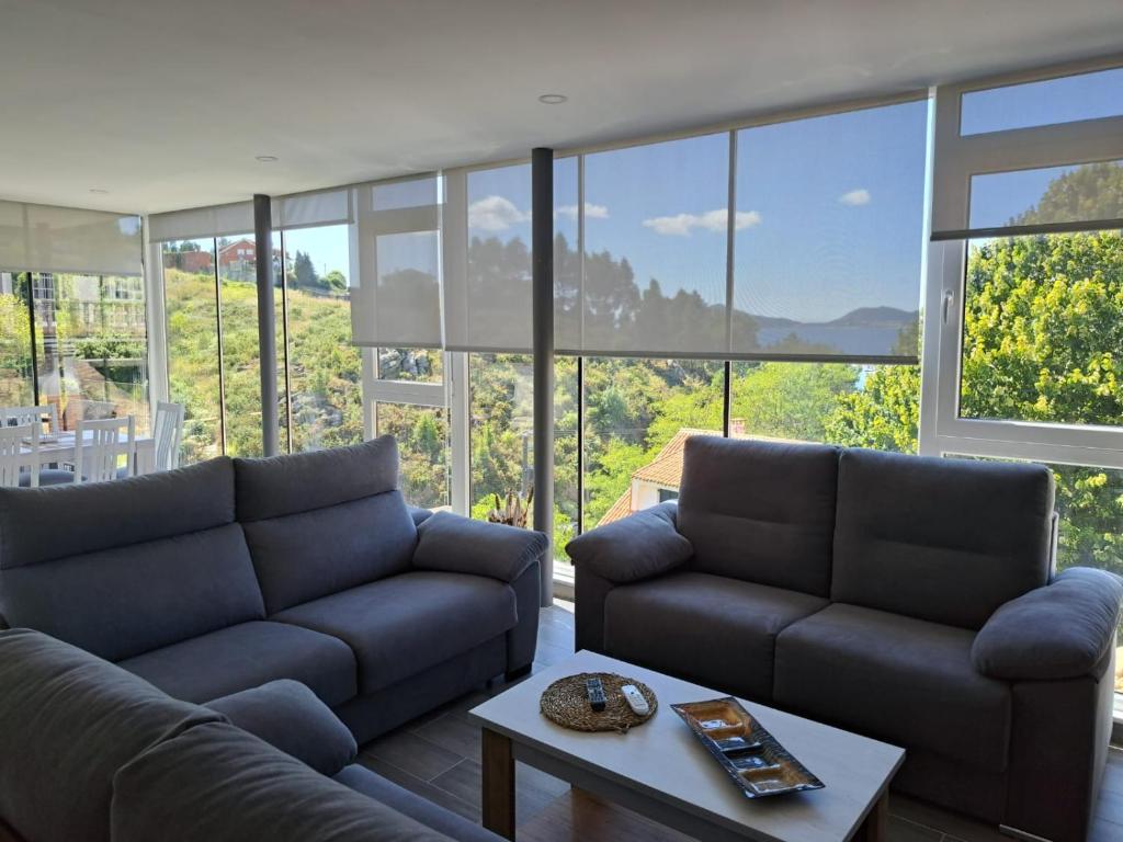 A seating area at Casa en Tarela, Porto do Son