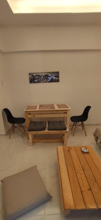 Posezení v ubytování Stone apartment