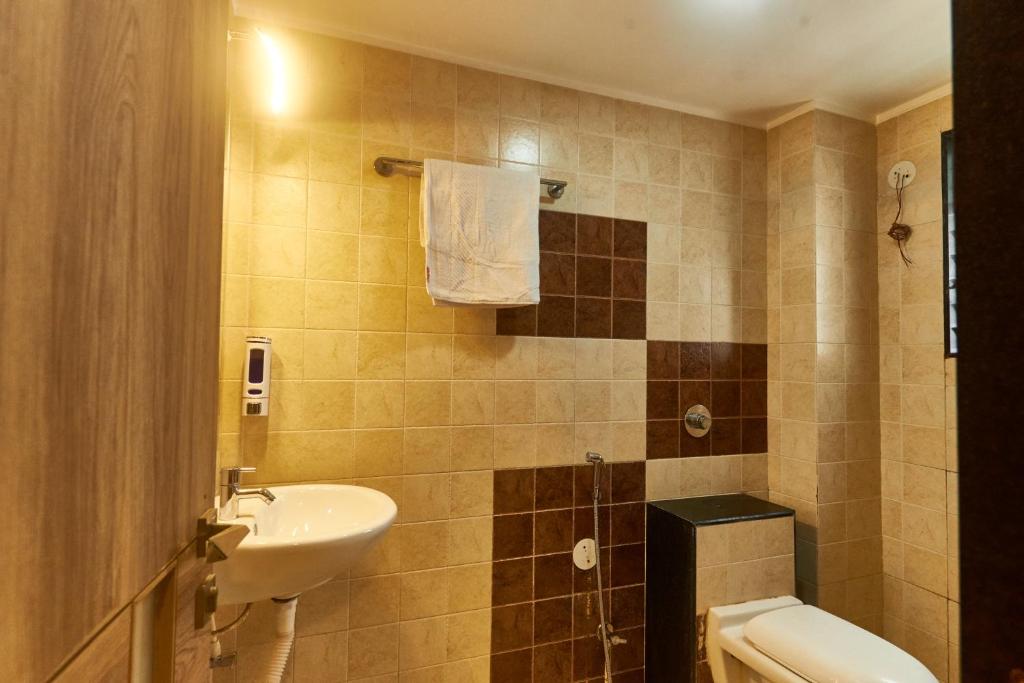 Koupelna v ubytování Hotel Anand Heritage