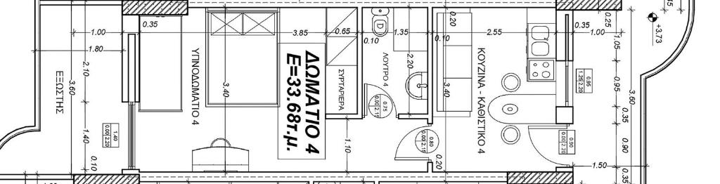 The floor plan of Nefeli Studios