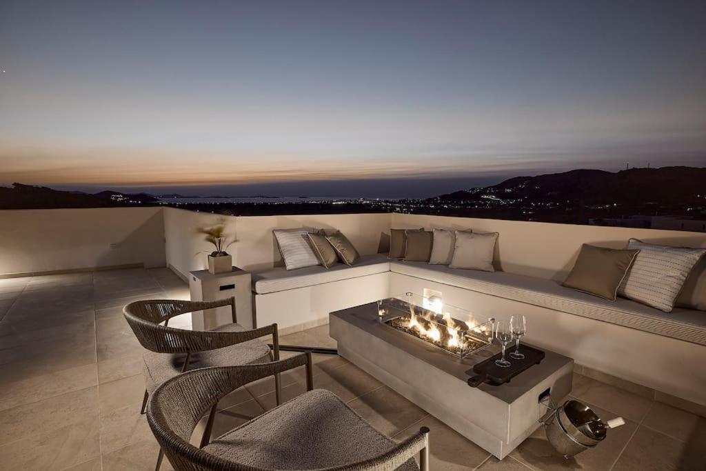 Χώρος καθιστικού στο Aelios Villa Naxos